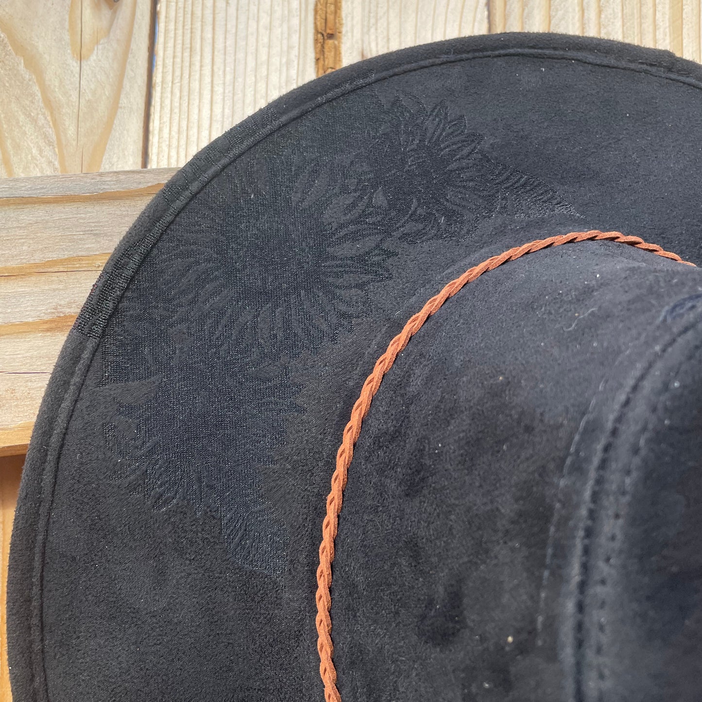Sunflower Burned Boho Panama Hat - Bow'ho & Co