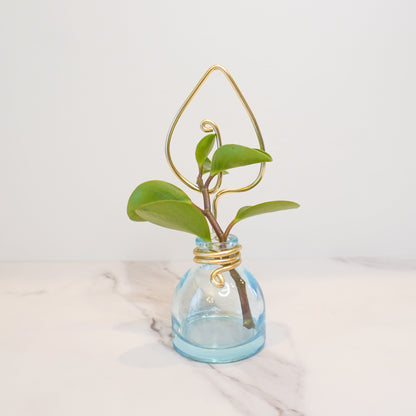 Blue Mini Propagation Jar with Leaf Trellis